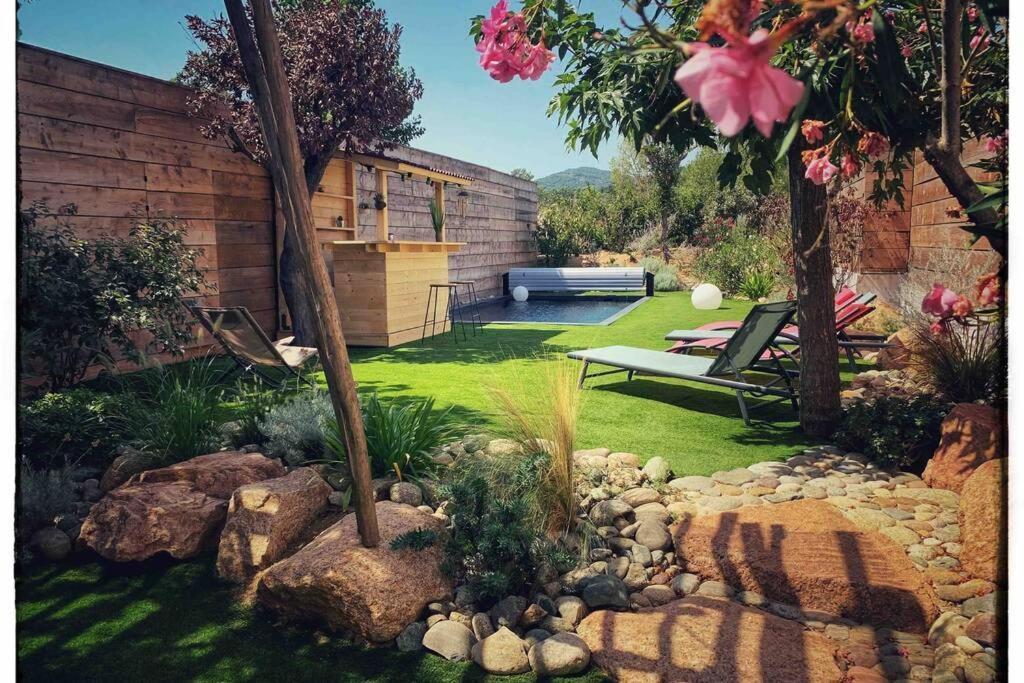 Villa 5mn des plages avec piscine privée chauffée&jacuzzi privatif Porto Vecchio Esterno foto